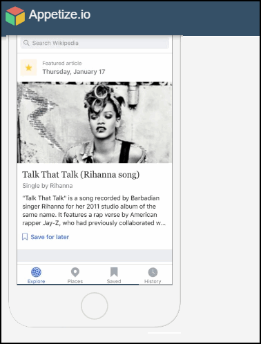 Пример эмулятора iOS Facetime